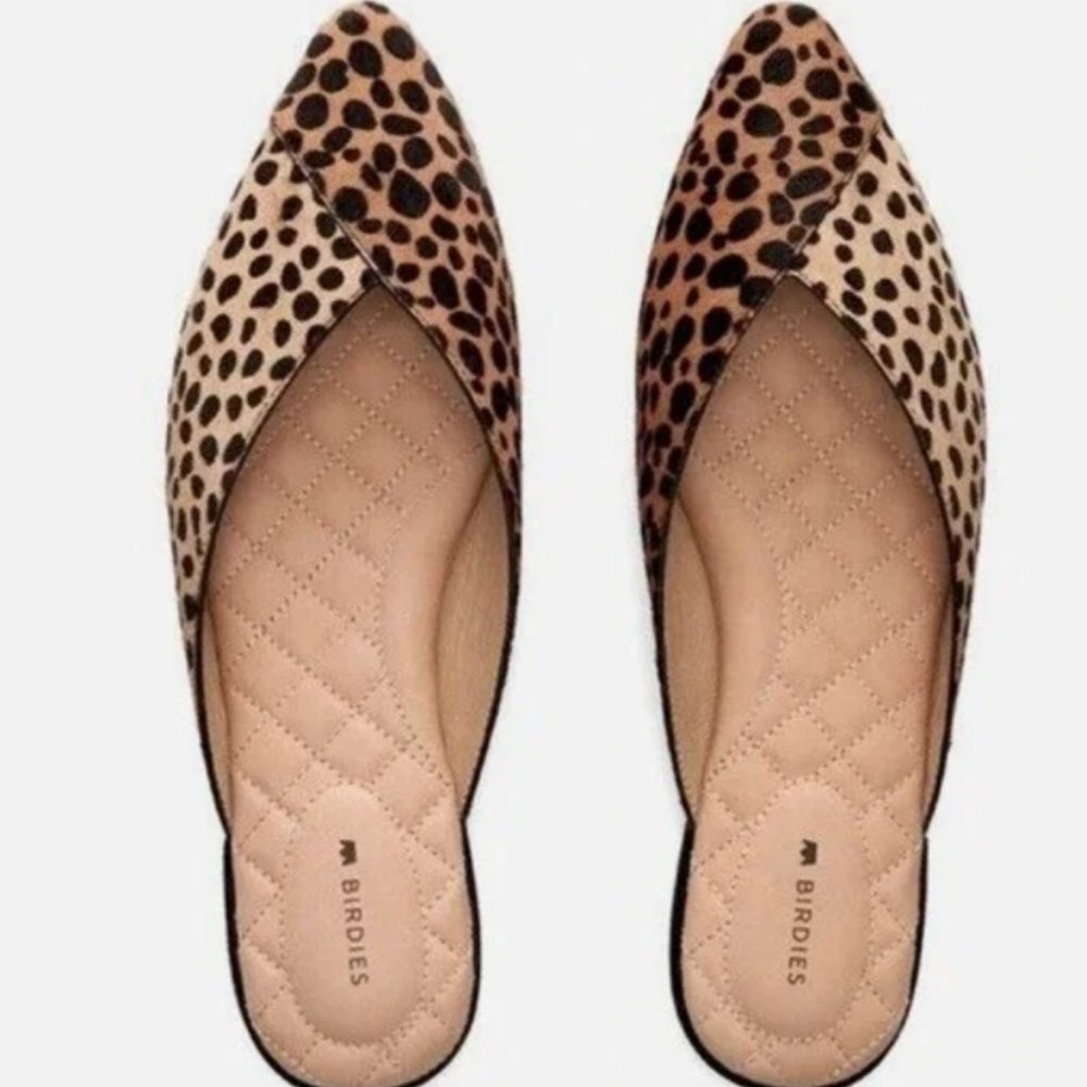 BIRDIE SWAN MULE CHEETAH PRINT 8.5 WOMEN'S